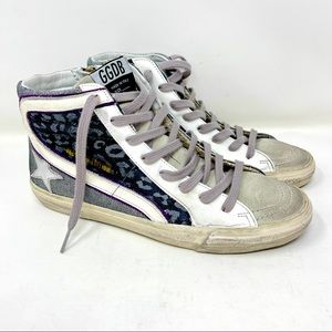 SOLD! Golden Goose High Top SLIDE Women Sneakers Denim LTD Edition US 9 EU 39